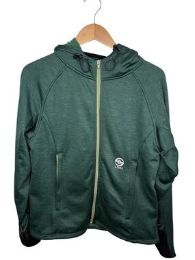 Loki Dark Green Full Zip Tech Softshell Jacket Women Size L